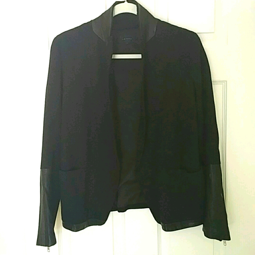 Theory Blazer with Leather Detail Size 6